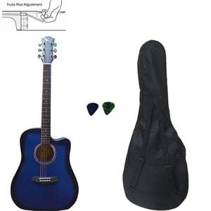 Swan7 SW41C Maven Series Blue Acoustic Guitar Combo Package with Bag and Picks